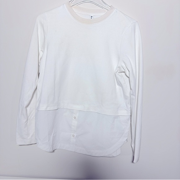 Athleta White Long Sleeve Top Size XS - Picture 3 of 6
